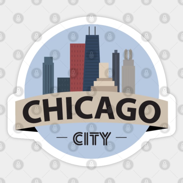 CHICAGO Sticker by Josh Wuflestad